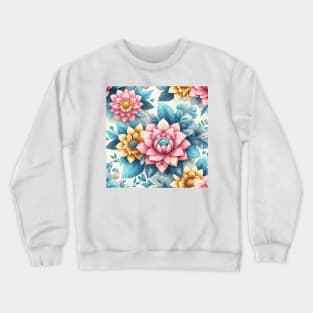 Pink Spring Flowers Crewneck Sweatshirt